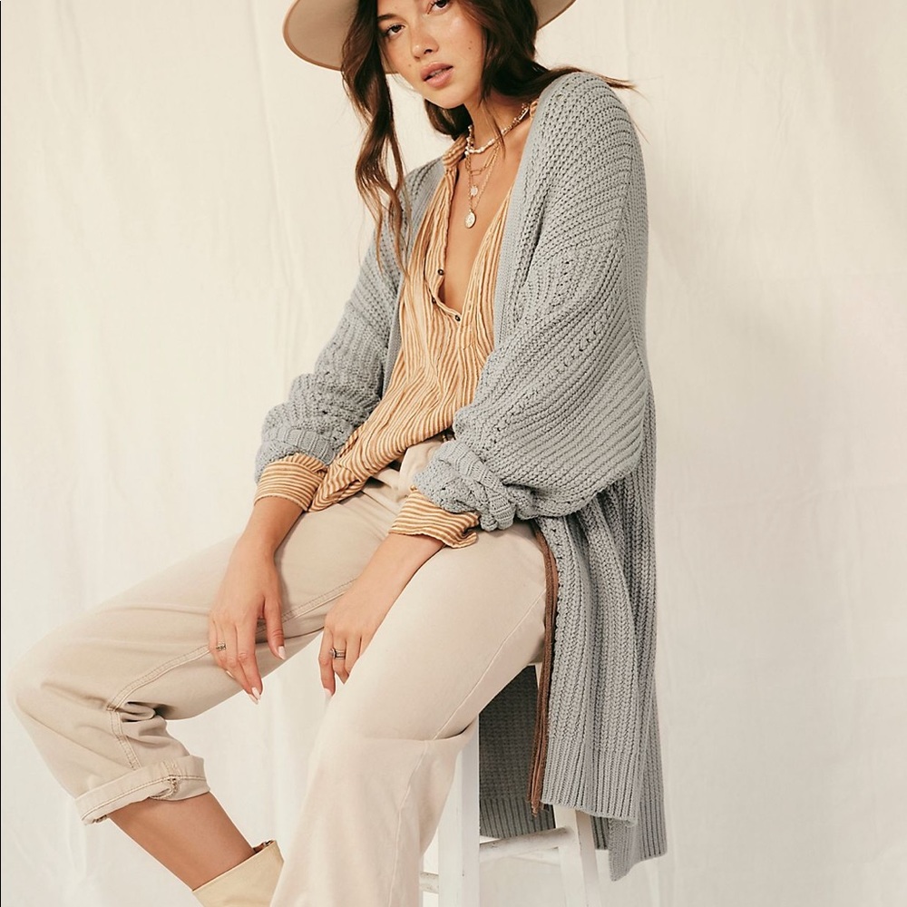 Free People Nightingale Cardigan (Gray)